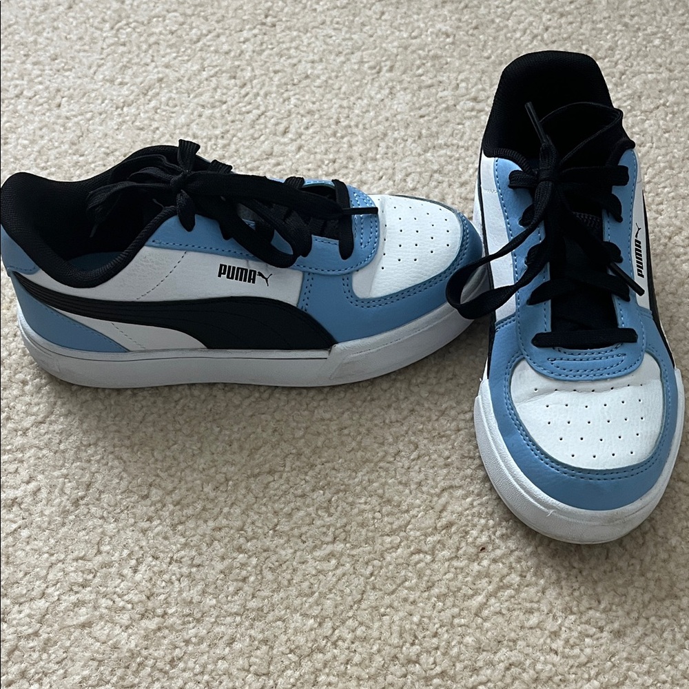Puma Sky Blue and White sneakers- boy size 2